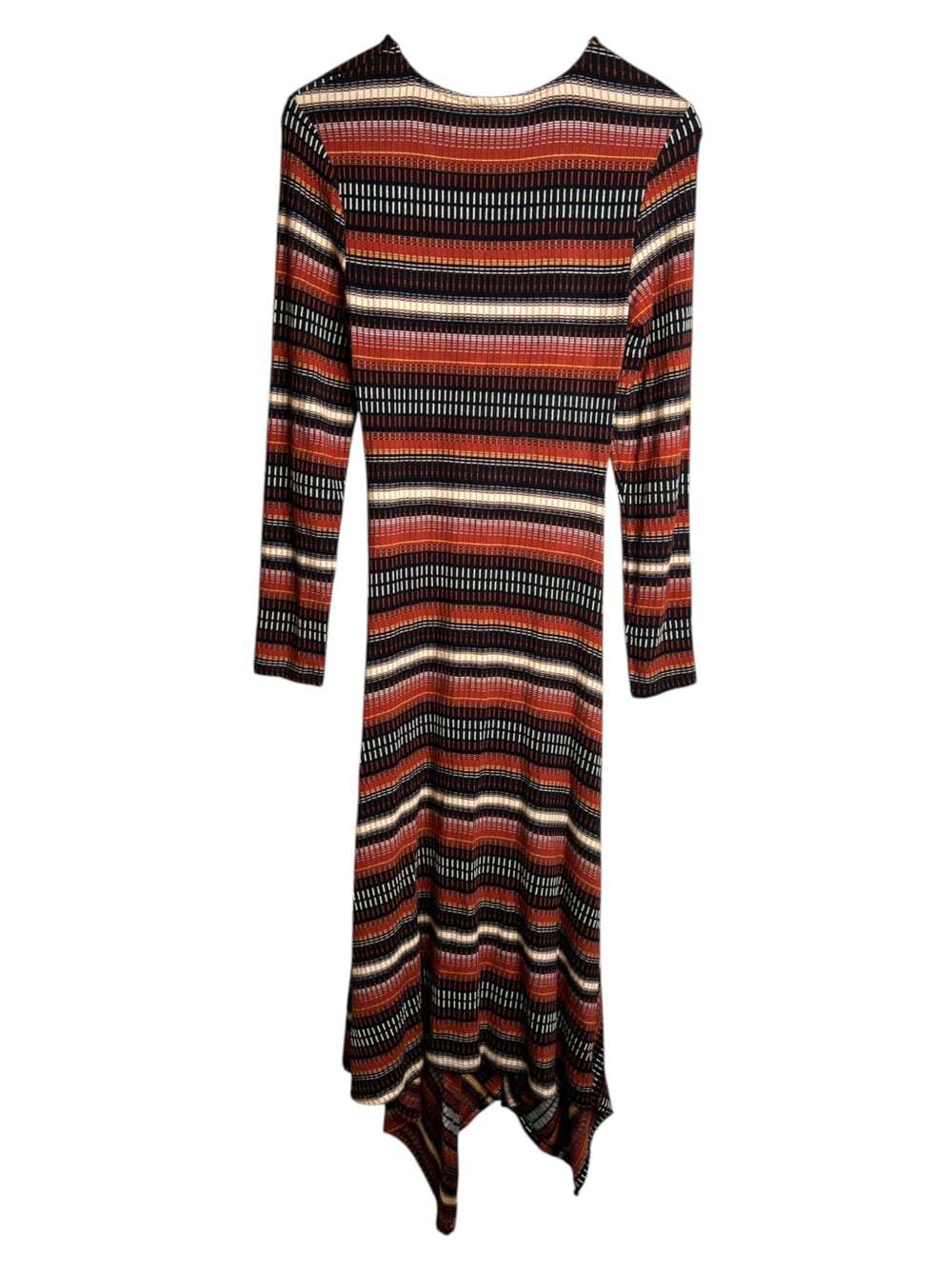 Maeve Anthropologie Parkside Knit Dress Size Small Stripe Asymmetric Handkerchie - Picture 3 of 4